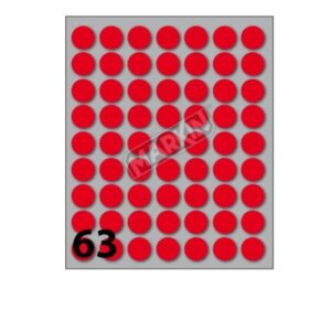 Markin Etichette Indirizzi / Pacchi CF25X630 ETICHETTE DIAM 14 ROSSO