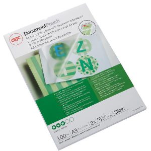 GBC Accessori per plastificatrici Pouches per plastificatrici  2×75 micron  A3 (conf.100)