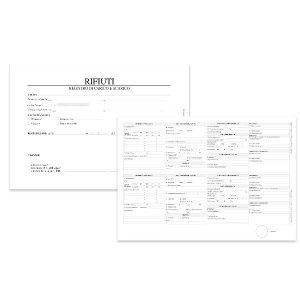 Data Ufficio Ambiente e sicurezza CF2 REGISTRO CARICO-SCARICO RIFIUTI BLOCCO DI 100 COPIE – RENTRI      297X215 MM