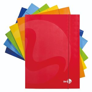 Be More Cartelle e Cartelline CF 10 CARTELLINE 3 LEMBI COLOR CON ELASTICO TONDO A4 25 5×35 COVER 600GR PLASTICA LUCIDA COLORI ASSORTITI