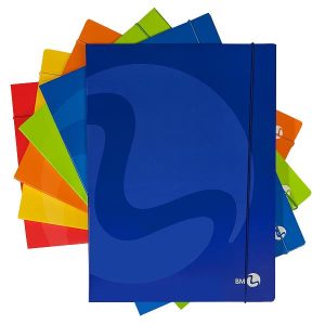 Be More Cartelle e Cartelline CF 6 CARTELLINE 3 LEMBI COLOR CON ELASTICO TONDO A4 25 5×35 COVER 700GR DORSO 1CM COLORI ASSORTITI