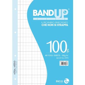 Be More Ricambi per quaderni ad anelli RICAMBI RINFORZATI BAND UP A4 100GR RIGATURA 10 F FG 40