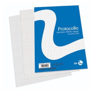 Be More Fogli Protocollo RISMA CARTA PROTOCOLLO A4 60GR RIGATURA 4 MM FG 200