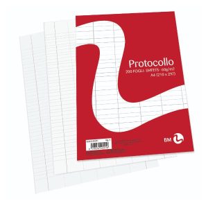 Be More Fogli Protocollo RISMA 200FF PROTOCOLLO A4 60GR RIGATURA A FG 200