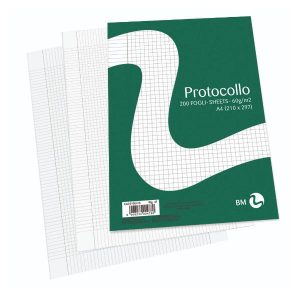 Be More Fogli Protocollo RISMA 200FF PROTOCOLLO A4 60GR RIGATURA 4 F FG 200
