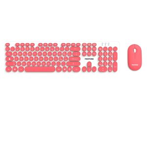 Pantone KIT TASTIERE + MOUSE WIRELESS =>>Tastiera full sz con mouse pink