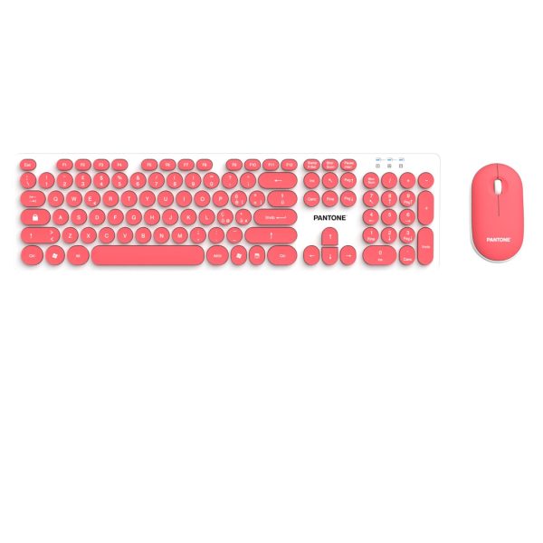 Pantone KIT TASTIERE + MOUSE WIRELESS =>>Tastiera full sz con mouse pink