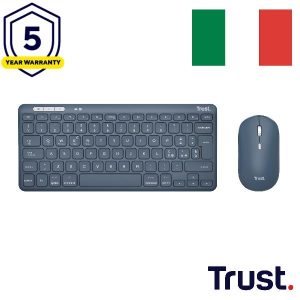 Trust Kit Tastiera e Mouse LYRA WL KEYBOARD   MOUSE IT Blue