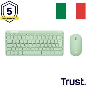 Trust Kit Tastiera e Mouse LYRA WL KEYBOARD   MOUSE IT Green