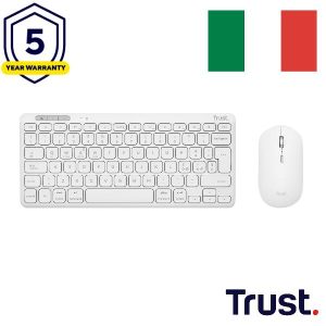 Trust Kit Tastiera e Mouse LYRA WL KEYBOARD   MOUSE IT White