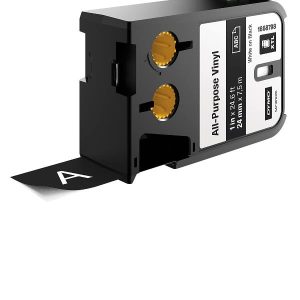 Dymo NASTRI PER ETICHETTATORI Nastro XTL in Vinile da 24mmx7mt Bianco/Nero