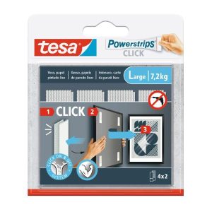 Tesa STRISCE ADESIVE Powerstrips CLICK 16×2 L