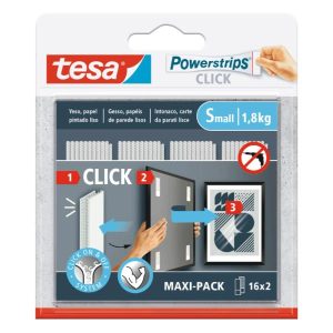 Tesa STRISCE ADESIVE Powerstrips CLICK 4×2 S
