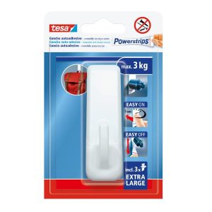 Tesa STRISCE ADESIVE Powerstrips hooks XL rectangular white