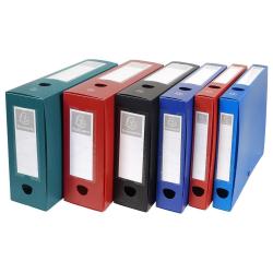 Exacompta Scatole Progetto Cartelle portaprogetti in polipropilene opaco Dorso 100 mm Chiusura con bottone pressione e portaetichetta A4