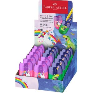Faber Castell Temperini ESP18 IN CARTONE TEMPERINI DINOSAURO E UNICORNO PER MATITE STANDARD E JUMBO