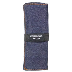 Koh-I-Noor Astucci ASTUCCIO ARROTOLABILE BLU JEANS 24 SCOMPARTI + BUSTINA CON ZIP