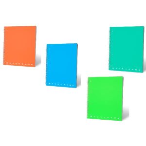 Pigna Quaderni a spirale CF5 QUADERNO A SPIRALE SKIP FLUO A4 80GR RIGATURA 5M FF. 35 COVER DOPPIA CON MICROPERFORAZIONE E 4 FORI 4 FANTASIE ASSORTITE