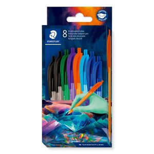 Staedtler Penne a Sfera CF8 MULTIVERSE PENNE A SFERA TRATTO M INCHIOSTRO COLORI ASSORTITI FUSTO NEL COLORE DI SCRITTURA
