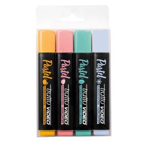 Tratto Evidenziatori CF4 ASTUCCIO APPENDIBILE NEW VIDEO PASTEL COCKTAIL