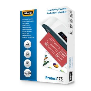 Fellowes Accessori per plastificatrici CF100POUCH A4 175MICRON