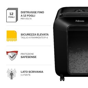 Fellowes TAGLIO A FRAMMENTO Powershred  LX85 Distruggidocumenti frammento 12 fogli