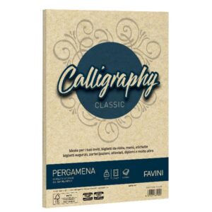 Cartotecnica Favini Cartoncini generici con busta e biglietti CF50 FOGLI PERGAMENA A4 90G CREMA