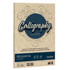 Cartotecnica Favini Cartoncini generici con busta e biglietti CF50FF PERGAMENA 190GR NOCCIOLA