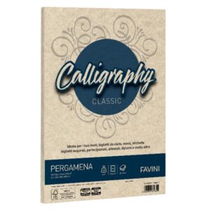 Cartotecnica Favini Cartoncini generici con busta e biglietti CF50FF PERGAMENA 190GR SABBIA