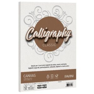 Cartotecnica Favini Cartoncini generici con busta e biglietti CF50FF CANVAS 100GR A4 BIANCO