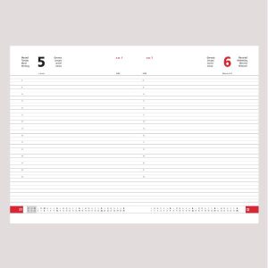 In Tempo AGENDE e DIARI AGENDA GIORNALIERA 21X30 ALFA IN PAPERCOAT ROSSO