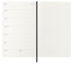 Moleskine AGENDE e DIARI 12M WKLY NTBK LG BLK SOFT