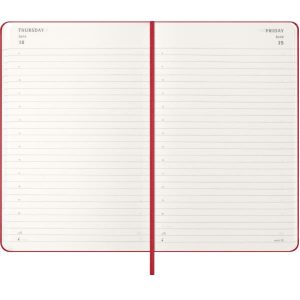 Moleskine AGENDE e DIARI 12M DAILY LG S.RED HARD