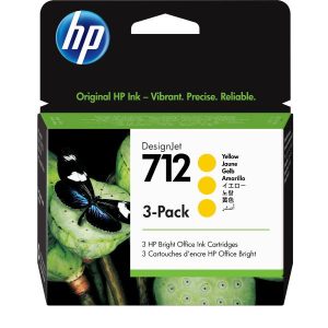HP Inc CONSUMABILI STAMPANTI GETTO HP 712 3-Pack 29-ml Yellow DesignJet Ink Cartridge