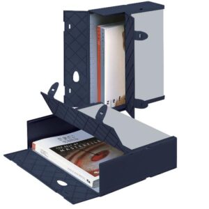 Fellowes Scatole Progetto Scatola Archivio Combi-Box Dorso 9 mm azzurro in robusto Ekostar 2mm componib con clips utilizzabile oriz/vert formato utile 29 5×35 8 cm