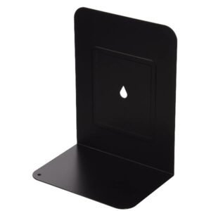 Lebez Reggilibri COPPIA DI LEGGILIBRI A  L  IN METALLO VERNICIATO 13 5X17 5CM NERO