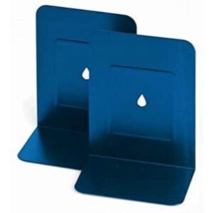 Lebez Reggilibri COPPIA DI LEGGILIBRI A  L  IN METALLO VERN.13 5X17 5CM BLU