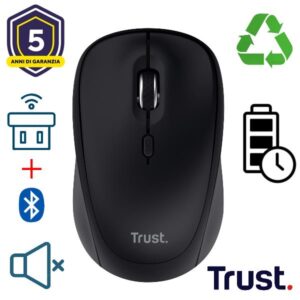 Trust Mouse YVI+ MULTI-DEVICE WIRELESS MOUSE BLACK