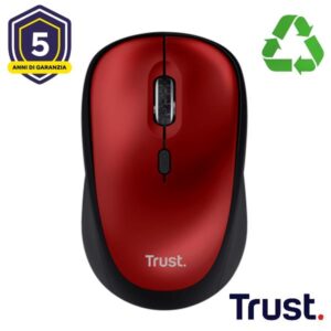 Trust Mouse YVI+ WIRELESS MOUSE ECO RED