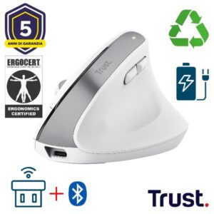 Trust Mouse BAYO+ ERGONOMIC WIRELESS MOUSE WHT