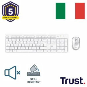 Trust Kit Tastiera e Mouse ODY II WL KEYBOARD   MOUSE IT White