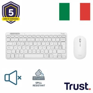 Trust Kit Tastiera e Mouse LYRA WL KEYBOARD   MOUSE IT White