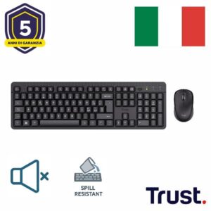 Trust Kit Tastiera e Mouse TKM-360 WIRELESS KEYBOARD MOUSE IT