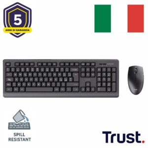 Trust Kit Tastiera e Mouse PRIMO WIRELESS DESKSET IT