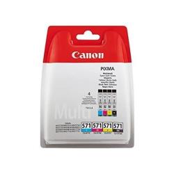 Canon CONSUMABILI STAMPANTI GETTO SERBATOIO INCHIOSTRO CLI-571 B/C/M/Y    MULTIPACK    50 FOGLI PP-201  CON SECURITY