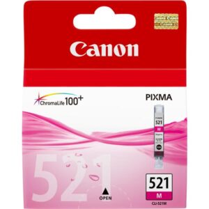 Canon CONSUMABILI STAMPANTI GETTO SERBATOIO CLI 521 M INCHIOSTRO MAGENTA CHROMALIFE 100 .               CONTENUTO  9 ML.  PIXMA MP540